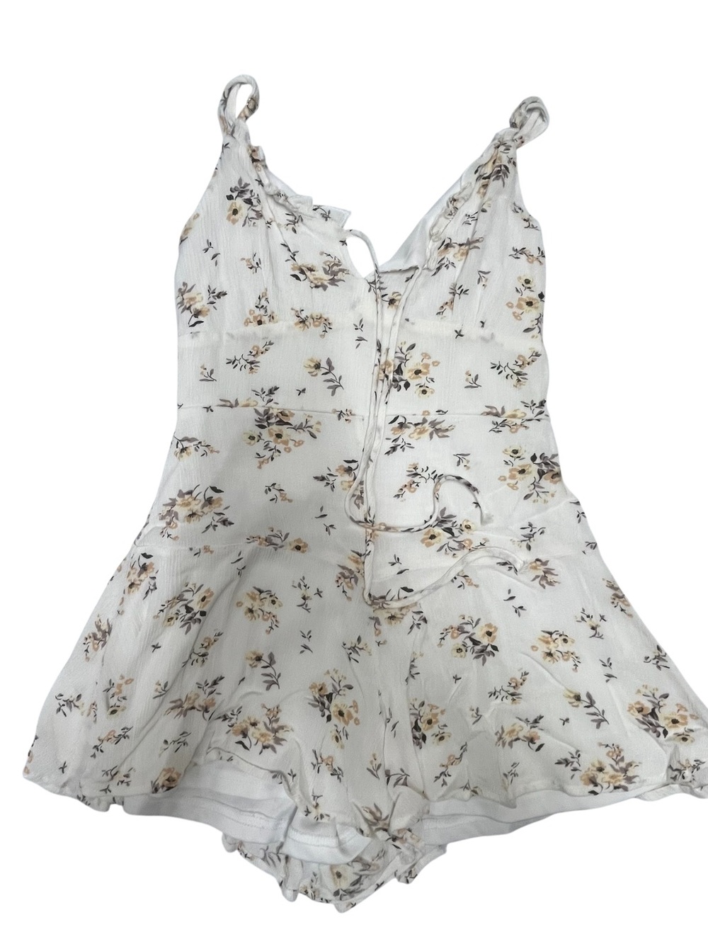 She + Sky White Girls' Romper with Adjustable Straps